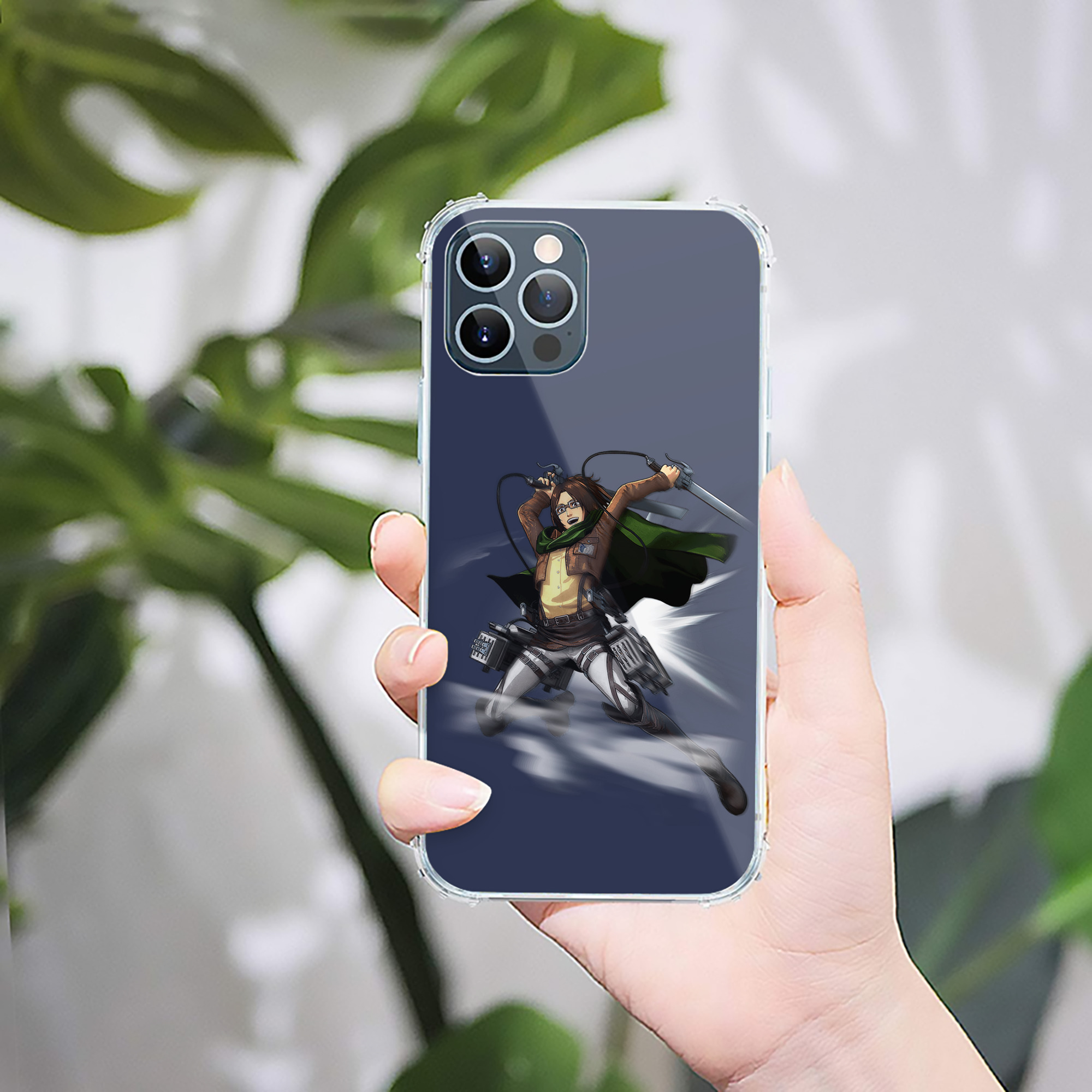 （画像用） 進撃の巨人 ハンジ·ゾエ Attack on Titan Hanji Zoe 【iPhone 12シリーズ対応】透明スマホケース（クリアソフトケース）